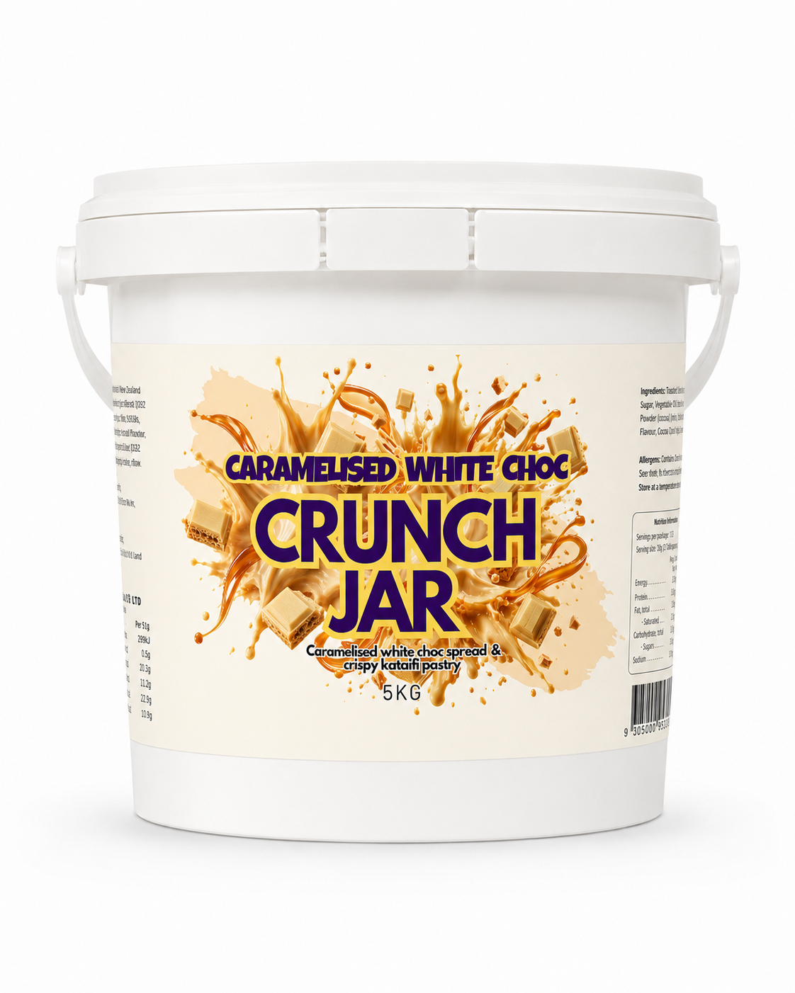 5KG Caramelised White Choc Crunch Jar
