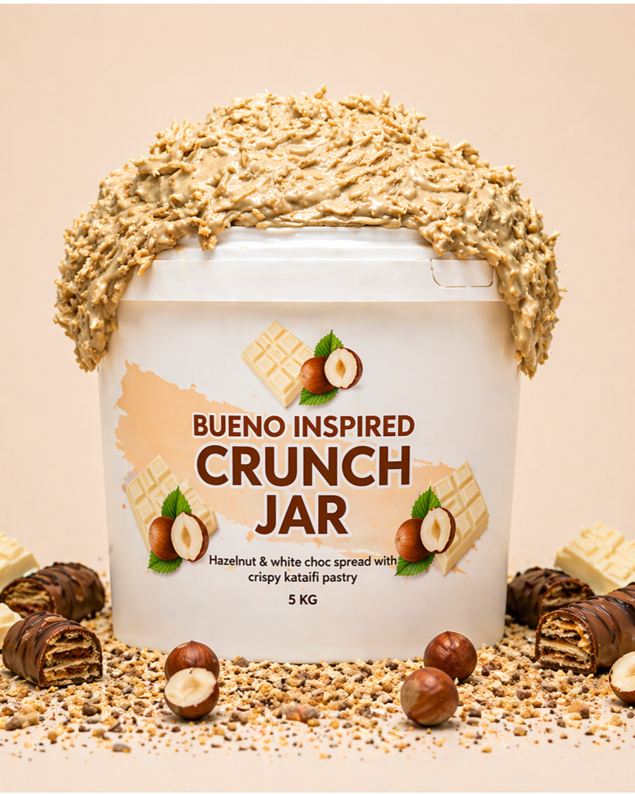 5KG Bueno Crunch Jar | White Choc Hazelnut & Kataifi Spread